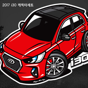 2017 i30 차량 캐릭터 스티커 6종세트(반사원단)
