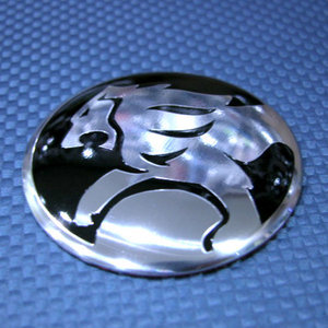 맥스오토 토스카/윈스톰/마티즈 핸들캡(혼버튼)전용 알루미늄 엠블렘 1P(원형5.4cm)