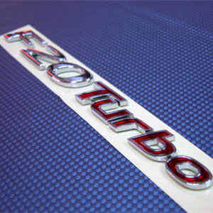 현대모비스 YF소나타 F20 Turbo(F20터보) 순정 레터링 엠블렘(크롬+레드) F20터보엠브렘