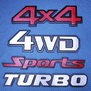 카로스 4WD/4X4/터보/스포츠 헤어라인 알루미늄 엠블렘 1P(레드블랙/실버블랙)